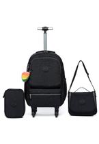 Kit Mochila Bolsa Com Estojo e Lancheira Térmica Juvenil Infantil Reforçada Escolar