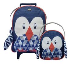 Kit Mochila Bolsa De Carrinho Infantil Bichinho G + Lancheira de Bebê Escolar - Lavi Baby Store