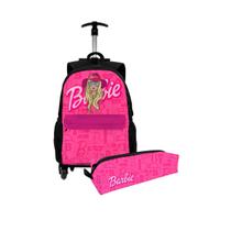 Kit Mochila Bolsa Escolar Com Rodinha Carrinho Para Viagem + Estojo Porta Lápis