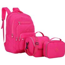 Kit Mochila Bolsa Escolar Grande Reforçada + Lancheira Térmica + Estojo Box Jumbo Menina Menino Infantil Juvenil Unissex Kit Mochila Bolsa Escolar Grande Reforçada + Lancheira Térmica + Estojo Box Jumbo Menina Menino Infantil Juvenil Unissex