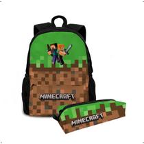 Kit Mochila Bolsa Escolar Infantil Criança + Estojo Personalizado Desenho Jogo Filme Série