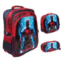 Kit Mochila Bolsa Escolar Menino 3 Peças Costas Resistente Kit Mochila Bolsa Escolar Menino 3 Peças Costas Resistente