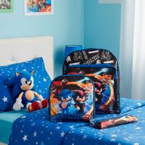 Kit Mochila Bolsa Escolar Menino Personagens + Lancheira