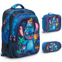 Kit Mochila Bolsa Infantil Feminina Stitch Lancheira Térmica Kit Mochila Bolsa Infantil Feminina Stitch Lancheira Térmica