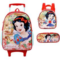 Kit Mochila Branca de Neve Princesa Tam M Lancheira e Estojo - Xeryus