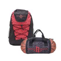 Kit Mochila Bungee Houston Rockets Lancheira Térmica Bola Houston Rockets Futebol e Magia