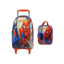 Kit Mochila C/ Rodas G e Lancheira Spider Man Xeryus - 10660