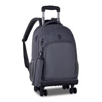 Kit Mochila C/ Rodinhas Giro 360 Hayup + Estojo Simples Executiva Escolar/Viagem - Clio