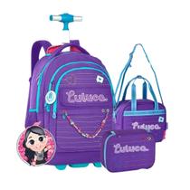 Kit Mochila C/ Rodinhas Luluca + Lancheira Térmica E Estojo Box Escolar - Clio Kit Mochila C/ Rodinhas Luluca + Lancheira Térmica E Estojo Box Escolar - Clio