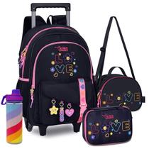 Kit Mochila Cacau Haxkar YouTube Lancheira Estojo Infantil
