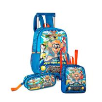 Kit Mochila Car + Lancheira + Estojo Doguinhos Radicais Clio Kit Mochila Car + Lancheira + Estojo Doguinhos Radicais Clio