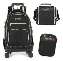 Kit Mochila Carrinho 360 Haste Dupla Harry Potter Kit Mochila Carrinho 360 Haste Dupla Harry Potter