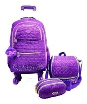 Kit Mochila Carrinho 360 + Lanch Térm + Estojo Escolar Kit Mochila Carrinho 360 + Lanch Térm + Estojo Escolar