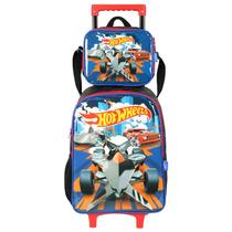Kit mochila carrinho infantil e lancheira térmica Hot Wheels Mattel - preto Kit mochila carrinho infantil e lancheira térmica Hot Wheels Mattel - preto