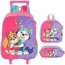 KIT MOCHILA carrinho, lancheira e estojo Patrulha Canina