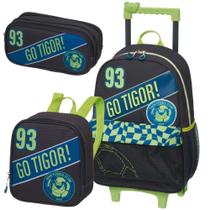Kit Mochila Carrinho Lancheira Estojo Box Tigor T. Tigre F.C. - Pacific