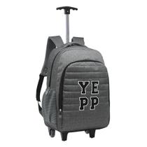 Kit Mochila Carrinho + Lancheira + Estojo Cinza Kids Yepp Kit Mochila Carrinho + Lancheira + Estojo Cinza Kids Yepp