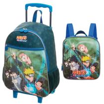 Kit Mochila Carrinho + Lancheira Infantil e Juvenil Pacific Naruto Shippuden - Ref 978D01