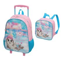 Kit Mochila Carrinho Lancheira Pack Me Happiness Original Escolar Passeio Kit Mochila Carrinho Lancheira Pack Me Happiness Original Escolar Passeio