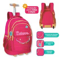 Kit Mochila Carrinho Luluca Lancheira Térmica Estojo box Escolar Clio Kit Mochila Carrinho Luluca Lancheira Térmica Estojo box Escolar Clio