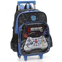 Kit Mochila Carrinho P4YOU Game Over Azul Luxcel