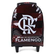 Kit Mochila Carrinho Pequena Flamengo + Lancheira + Estojo Xeryus