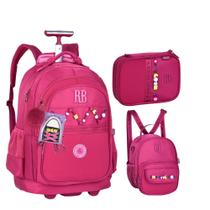 Kit Mochila Carrinho RB27421 + Lancheira + Estojo Rebecca Bonbon - Clio Style