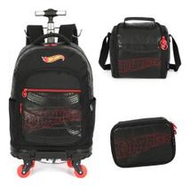 Kit Mochila Carrinho Rodas Skate 360 Hot Wheels