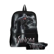 Kit Mochila com Bolso e Estojo Escolar Infantil Alienígena Venom Menino