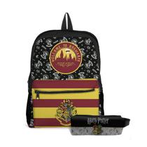 Kit Mochila com Bolso e Estojo Escolar Juvenil do Herry Potter Menina e Menino