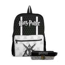 Kit Mochila com Bolso e Estojo Escolar Juvenil do Herry Potter Menina e Menino