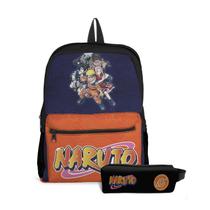 Kit Mochila com Bolso e Estojo Infantil Naruto Menina e Menino