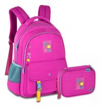 Kit Mochila Com Estojo Box Luluca Bolsa Escolar Juvenil Coleção 2025
