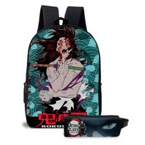 Kit Mochila com Estojo Escolar Anime Demon Slayer Unissex