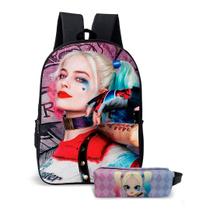 kit mochila com estojo Escolar da Harley Quinn kit mochila com estojo Escolar da Harley Quinn