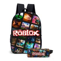 Kit Mochila com Estojo Escolar Infantil do Roblox Menino e Menina