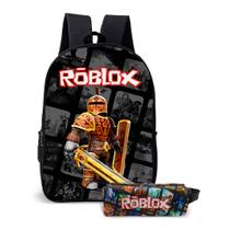 Kit Mochila com Estojo Escolar Infantil do Roblox Menino e Menina