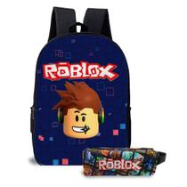 Kit Mochila com Estojo Escolar Infantil do Roblox Menino e Menina