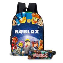 Kit Mochila com Estojo Escolar Infantil do Roblox Menino e Menina