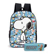 Kit Mochila com Estojo Escolar Infantil do Snoopy Menina e Menino Kit Mochila com Estojo Escolar Infantil do Snoopy Menina e Menino