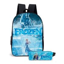 Kit Mochila com Estojo Escolar Infantil Frozen Menina Elsa e Ana Kit Mochila com Estojo Escolar Infantil Frozen Menina Elsa e Ana