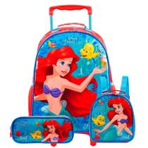 Kit Mochila com Rodas 14 Ariel + Lancheira e Estojo R 11491 - Xeryus Kit Mochila com Rodas 14 Ariel + Lancheira e Estojo R 11491 - Xeryus