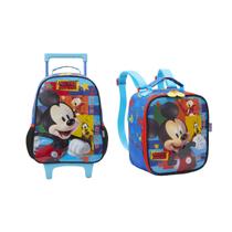 Kit Mochila com Rodas 14 Lancheira Mickey X1 - Xeryus