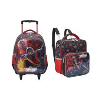 Kit Mochila com Rodas 14 Lancheira Spider-Man Y - Xeryus Kit Mochila com Rodas 14 Lancheira Spider-Man Y - Xeryus