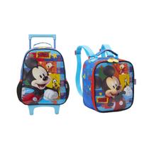 Kit Mochila com Rodas 16 Lancheira Mickey X1 - Xeryus
