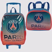 Kit Mochila com Rodas e Estojo PSG Azul Kit Mochila com Rodas e Estojo PSG Azul