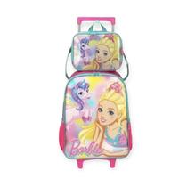 Kit mochila com rodas escolar barbie maxlog ic39972bbpk