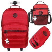 Kit Mochila com Rodas Juvenil T Minnie Matelassê +Lancheira+ estojo - XERYUS Kit Mochila com Rodas Juvenil T Minnie Matelassê +Lancheira+ estojo - XERYUS