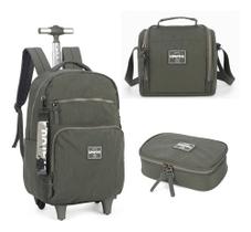 Kit Mochila Com Rodas + Lancheira E Estojo 100 Pens Kit Mochila Com Rodas + Lancheira E Estojo 100 Pens