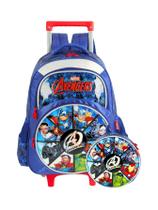 Kit Mochila Com Rodas+Lancheira Térmica Avengers - Azul
